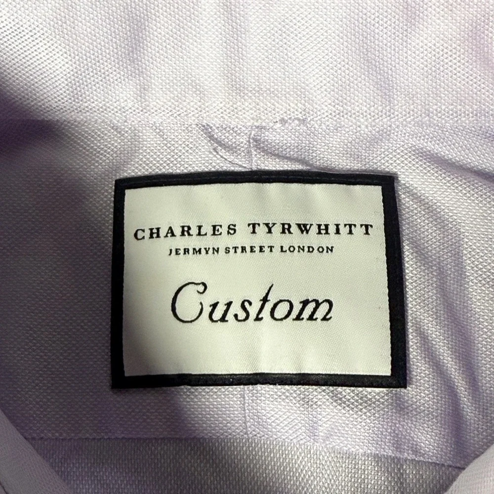 Charles Tyrwhitt Custom Dress Shirt Mens‎ Long Sleeve Lavender Cotton